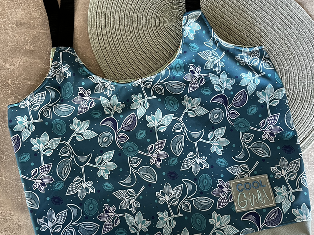 Shopper XL petrol gemustert Softshell 