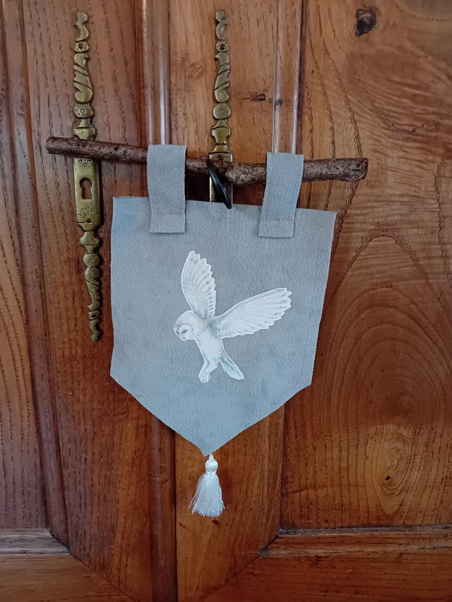 Mini blason "Chouette en vol"