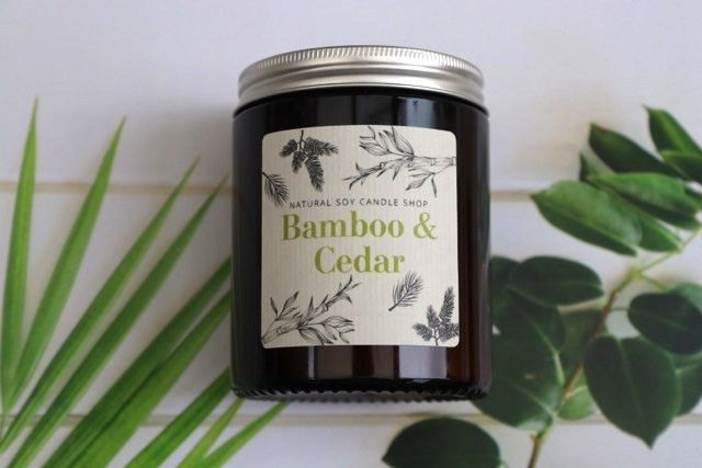 Bamboo &amp; Cedar Soy Candle