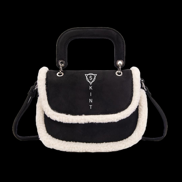 Skint Bag - Mini Suede Cross Body Bag [Black]