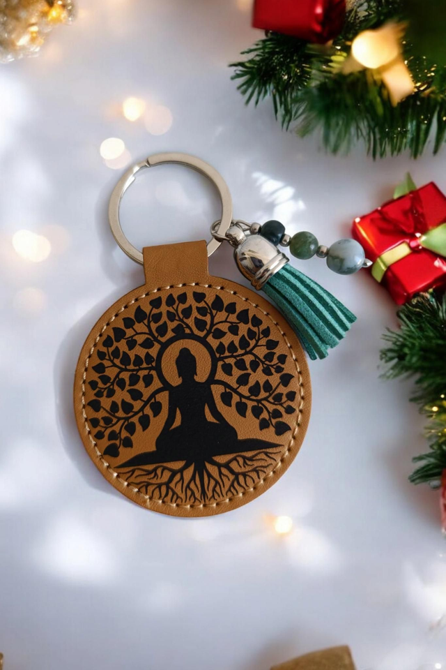 Porte-clé simili cuir - Souffle de Paix &amp; Renouveau