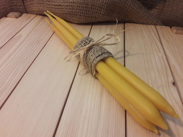 Adventní svíčky ze včelího vosku - sada 4ks