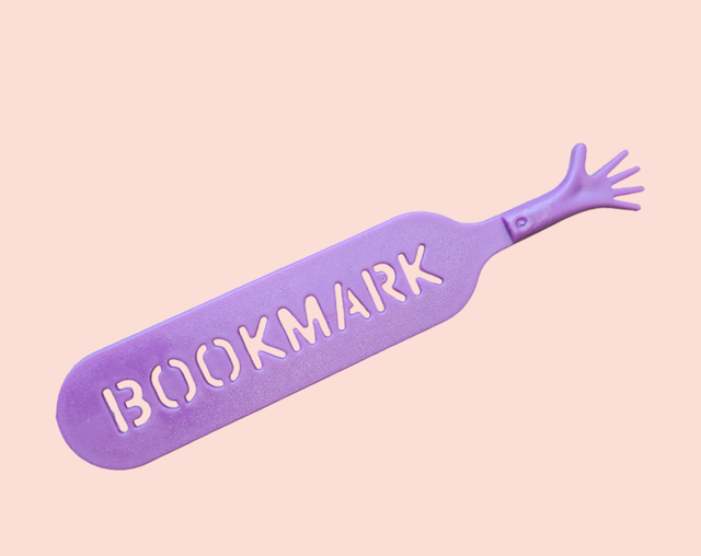 Hand Shaped Bookmark Purple