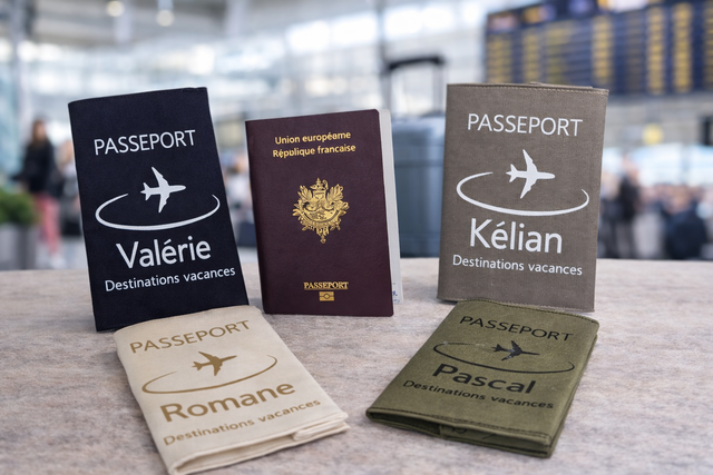 Pochette passeport personnalisé 