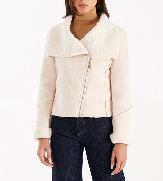 2023B34628M9 - Rinascimento Montone in eco pelliccia scamosciato e interno foderato con zip asi