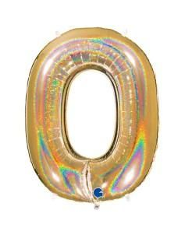 Numero 0 Holografico Oro