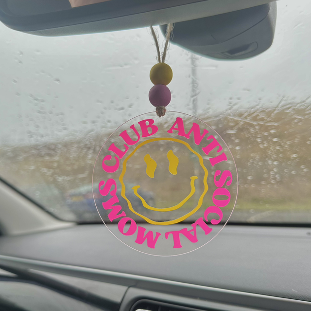 ‘Anti Social Moms Club’ Car Hanger