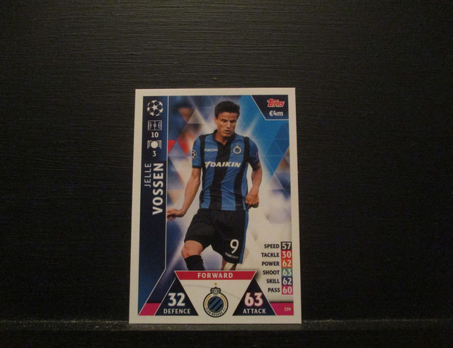 Jelle Vossen - UEFA Champions League Match Attax 2018/19 Original Trading Card #339