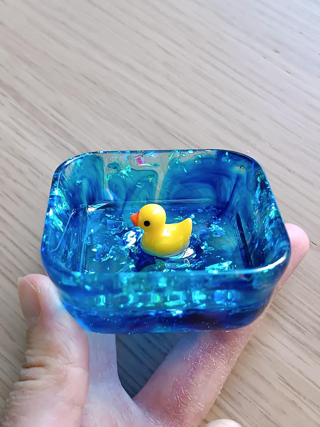 Plato Cuadrado con Pato