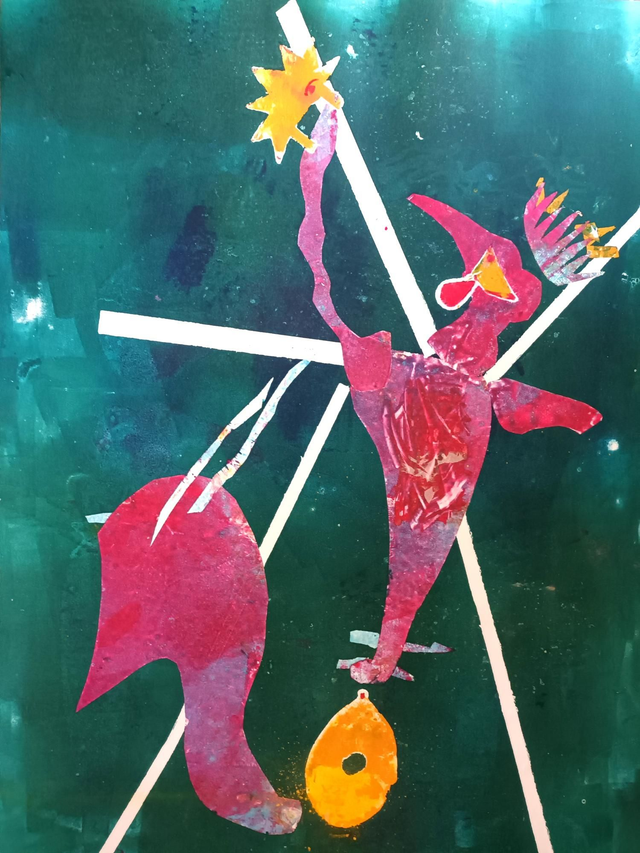 "Chicken flag" by Jude Montague. Edition of one. 