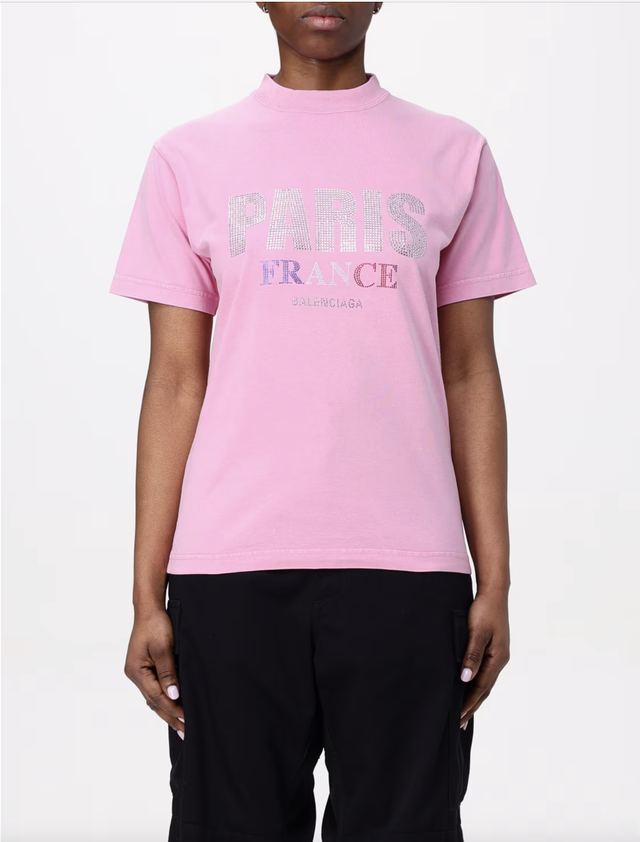 Balenciaga T-shirt in Pink Color 
