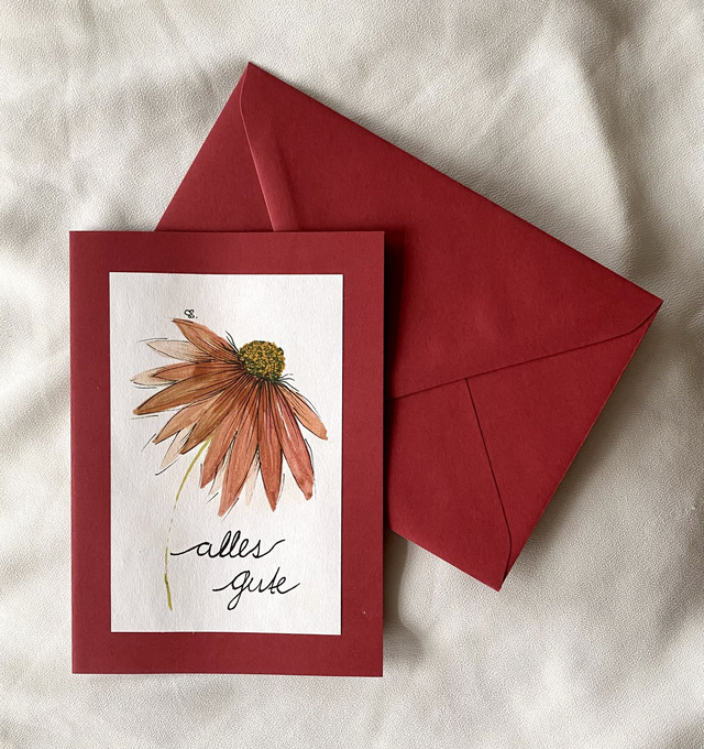 Doppelkarte - Calendula officinalis