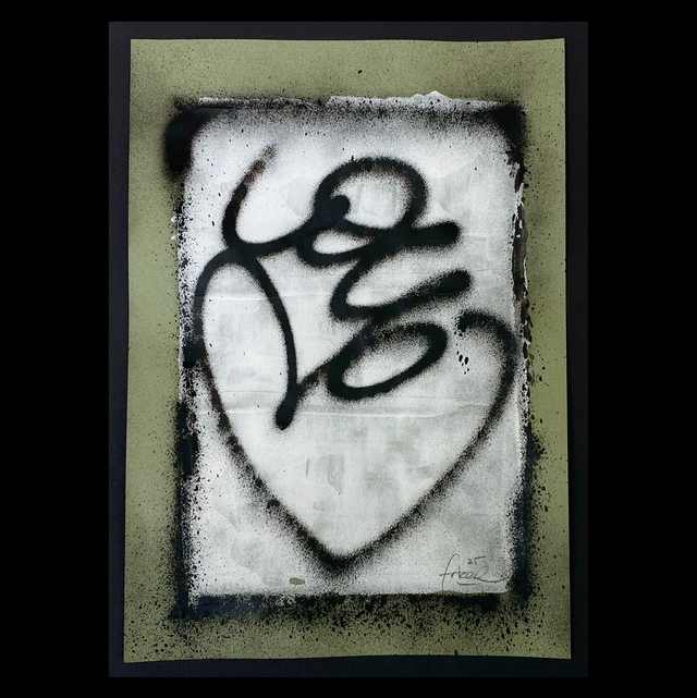 Oneline LOVE sur rectangle blanc - 21x29cm / 2025