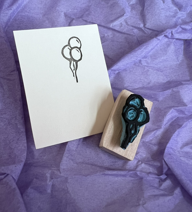 Tampon ballons d'anniversaire - stamp-tober 2024 