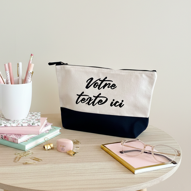 Trousse personnalisée avec votre texte - Grande taille