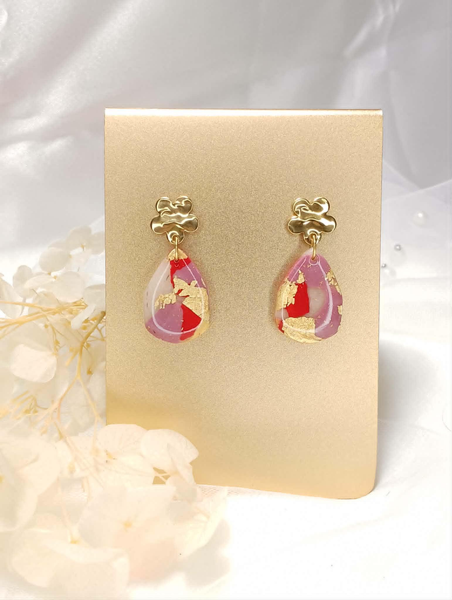 Boucles d'Oreilles "Goutte Florale"