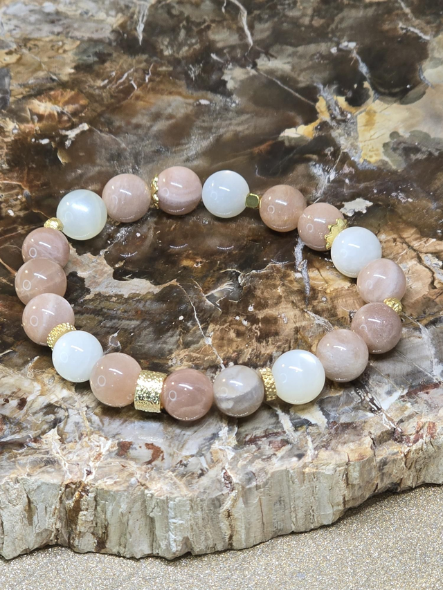 Bracelet Pierre de lune 1 cm 