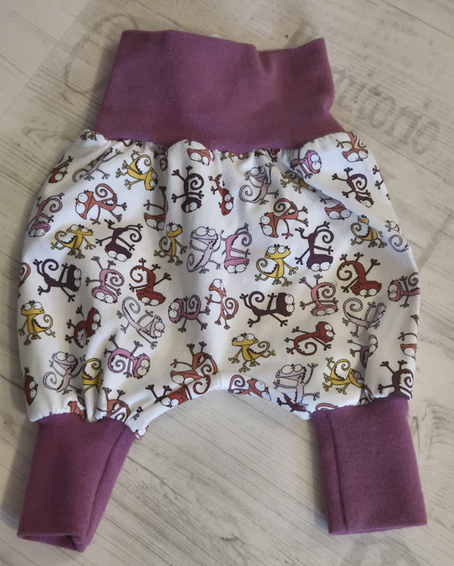Baby-Pumphose, Mitwachshose Chamäleons lila, #50-62