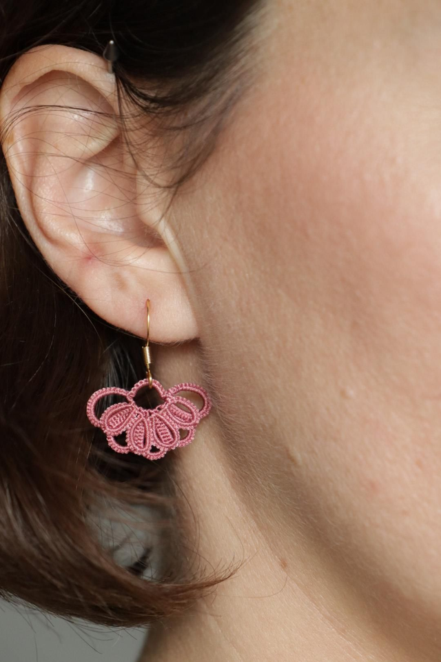 Boucles d'oreille en dentelle Ophélie - sans perles