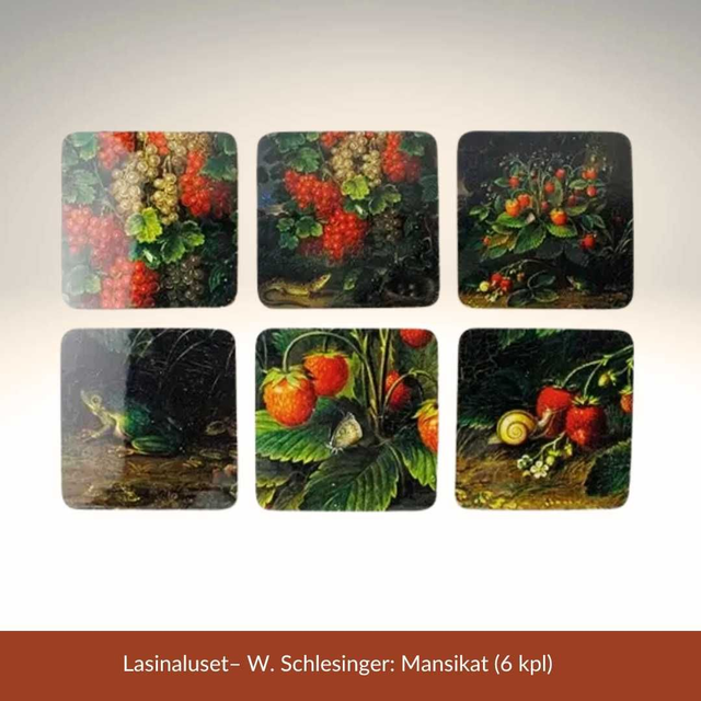 Lasinaluset– W. Schlesinger: Mansikat (6 kpl)