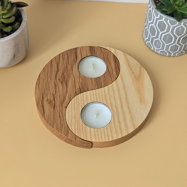 Yin et Yang en chêne et frêne 2
