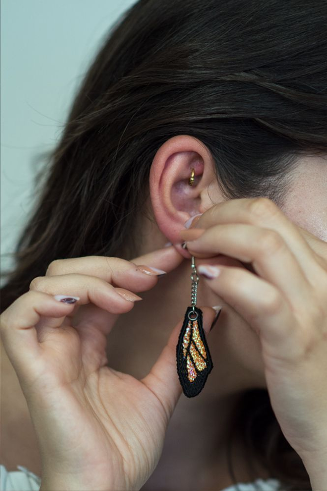 Boucles d'oreilles papillon