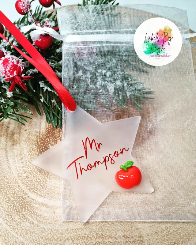 Teacher Star Tree Decoration