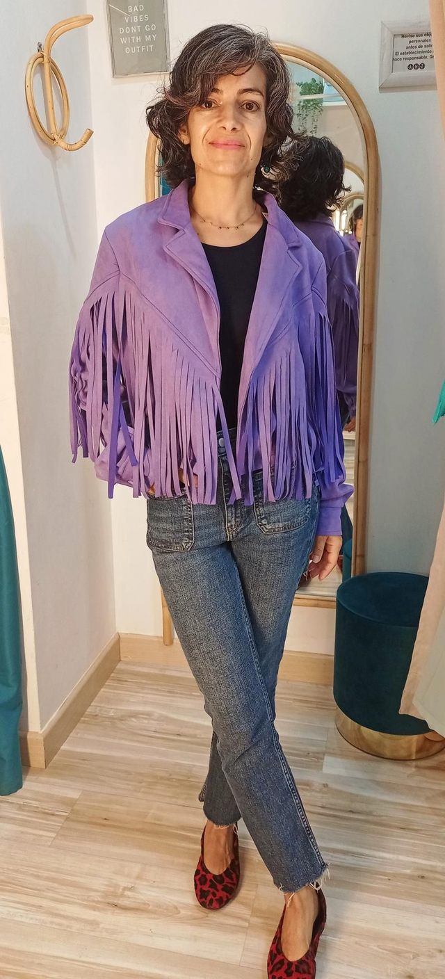 Chaqueta cowboy flecos 