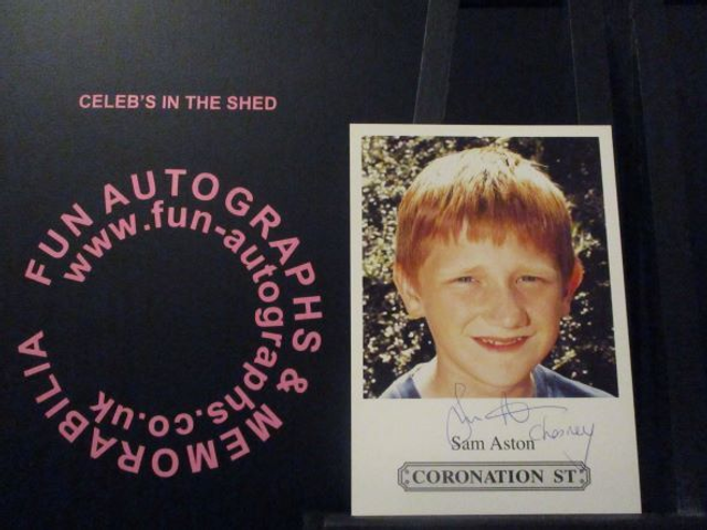 Sam Aston (Chesney Brown) Authentic Autographed Coronation Street 6x4 Cast Card