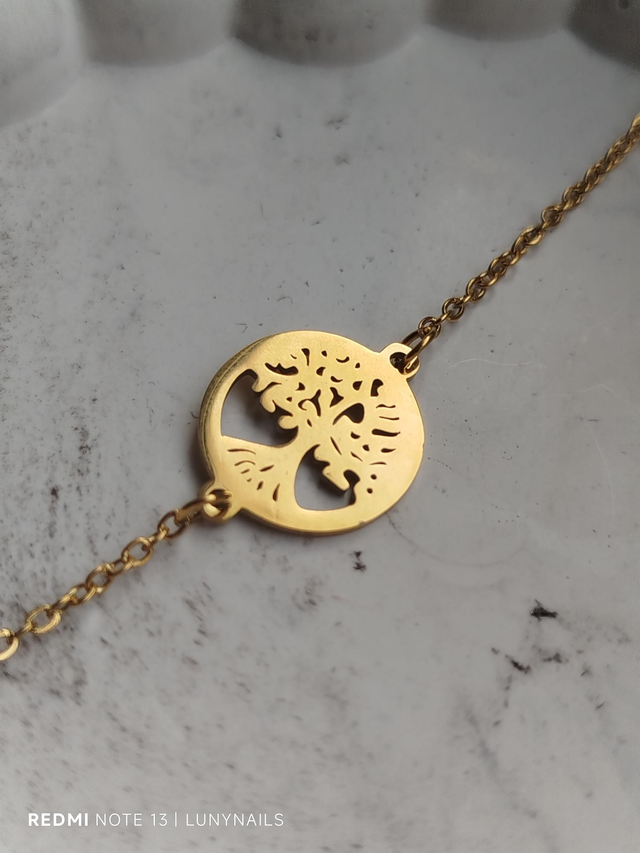 Bracelet arbre de vie doré 