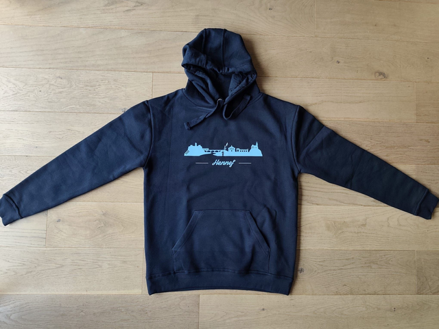 Hoodie - 5202 Hennef Stadtsilhouette - navy blue / sky blue