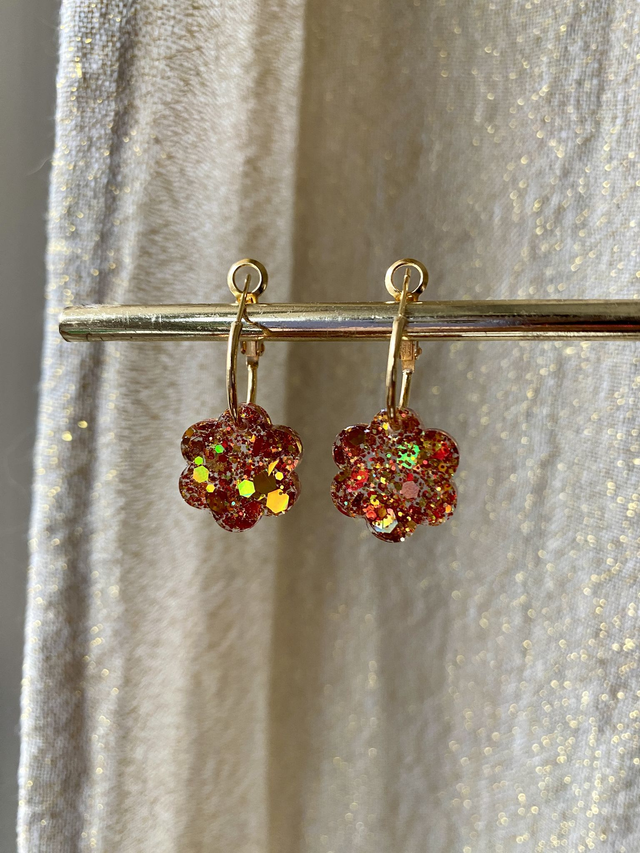 Créoles fleurs pleines - chunky or