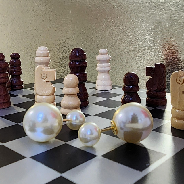 Brinco Pérola com Tarraxa de Pérola - Ouro