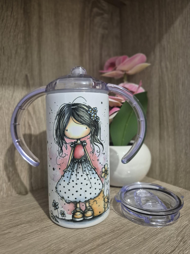 Gourde isotherme évolutive petite fille et renard