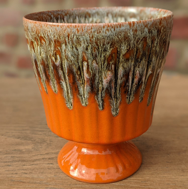 Vase forme coupe en céramique