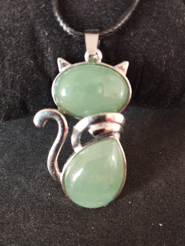 Pendentif Chat en Aventurine