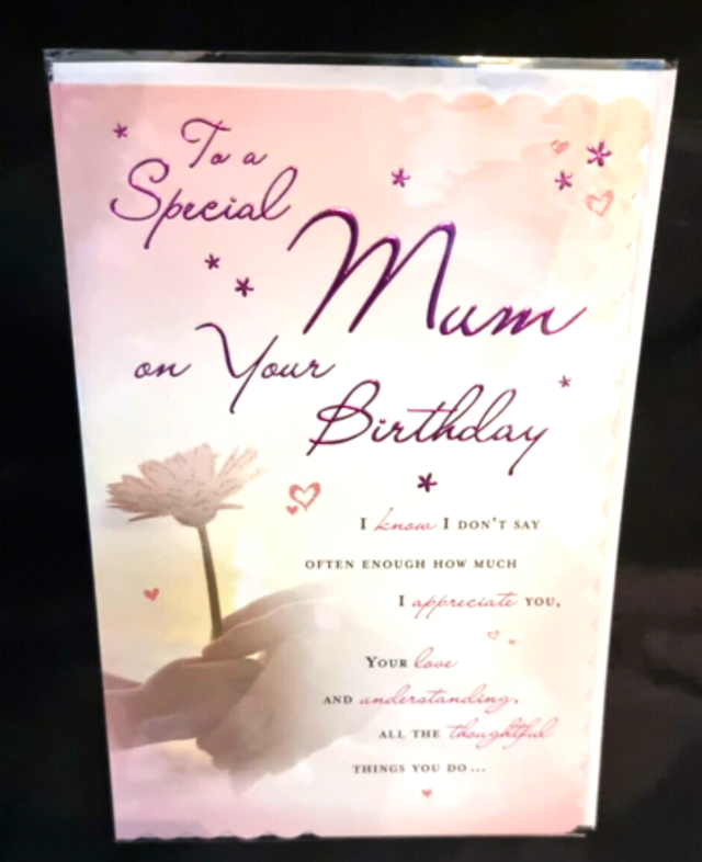 MUM BIRTHDAY CARD - QUALITY CARD - MODERN DESIGN &amp; BEAUTIFUL VERSE
