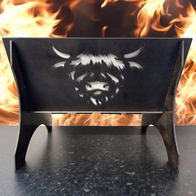Highland Cow Collapsible Firepit
