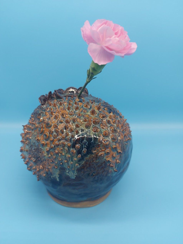 Spiky Ceramic Coral Vase  