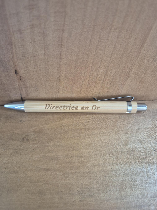 Stylo " Directrice en or"