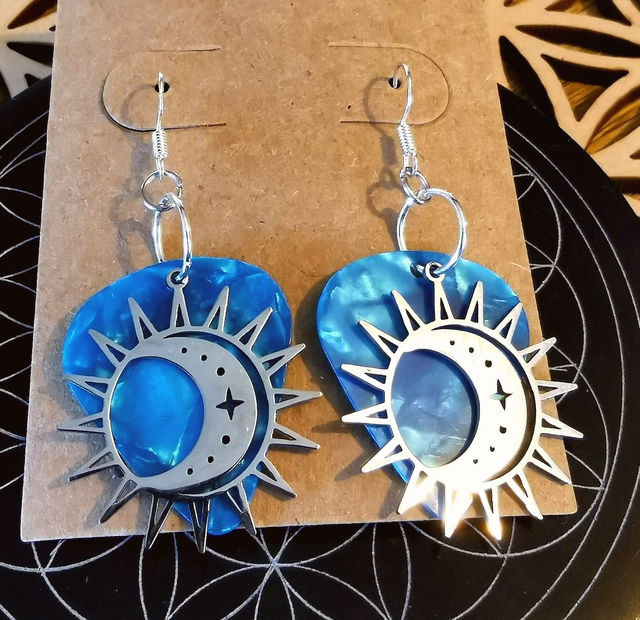 Boucles d'oreilles turquoises Médiators