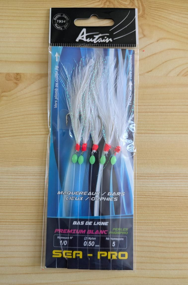  Bas de ligne blanc perle phospho Autain 