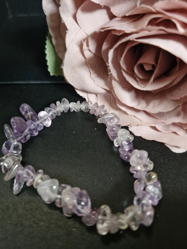Ametrine crystal chip bracelet