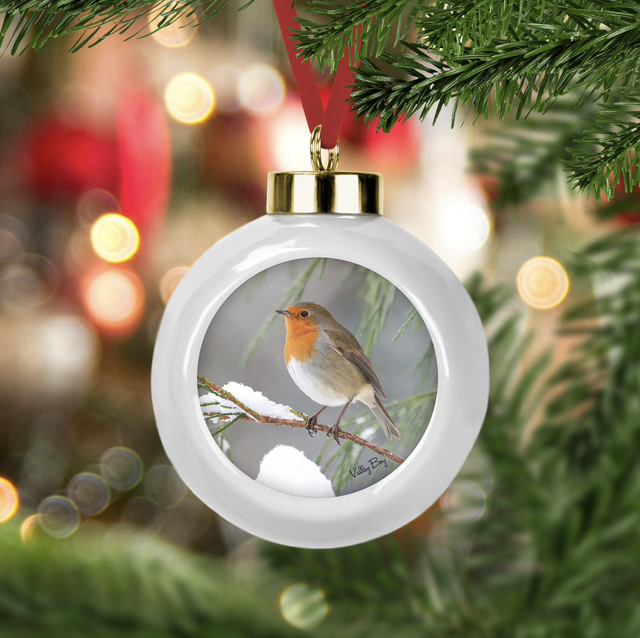 “Winter Robin” Ceramic Bauble   
