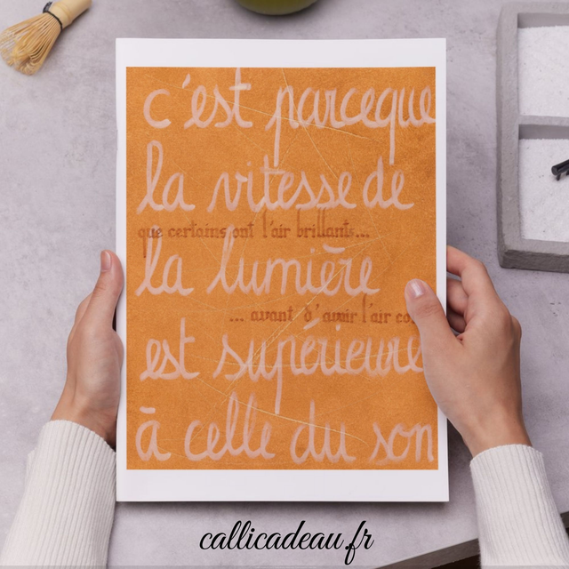 Calligraphie La Vitesse de la Lumière | Affiche Imprimée