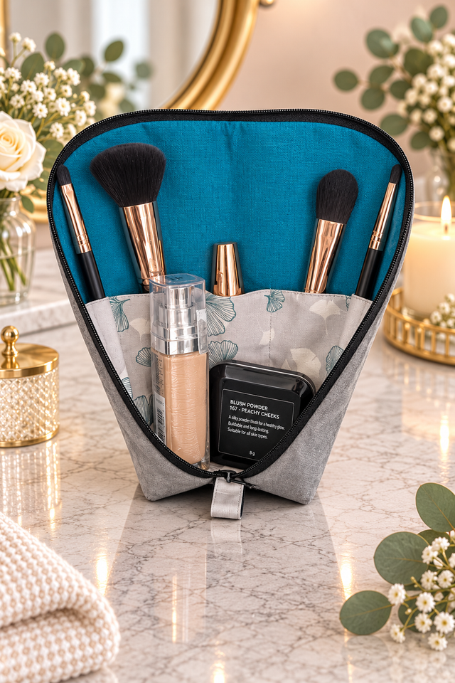 Trousse à maquillage nomade en velours  