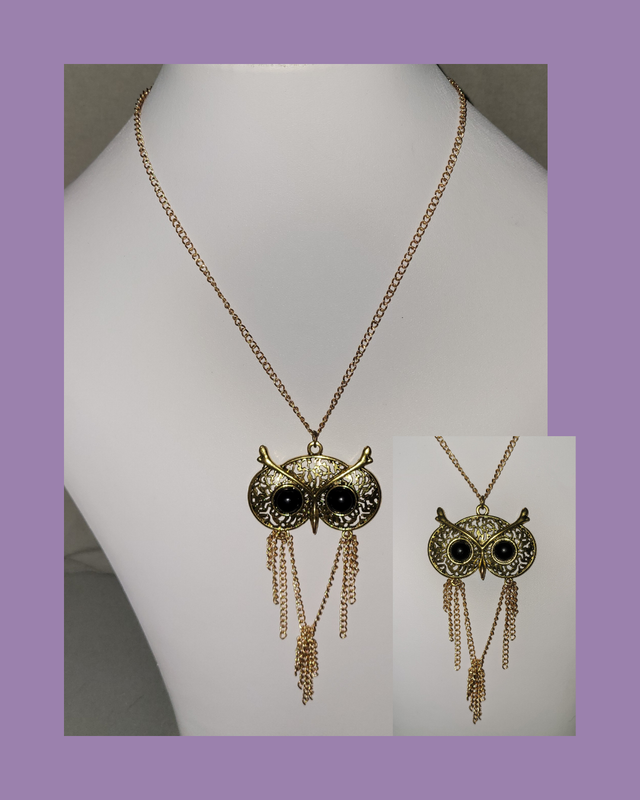 Bronze &amp; Gold Owl Necklace