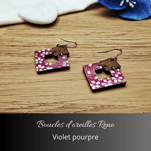 Boucles d'oreilles Reno - Violet pourpre