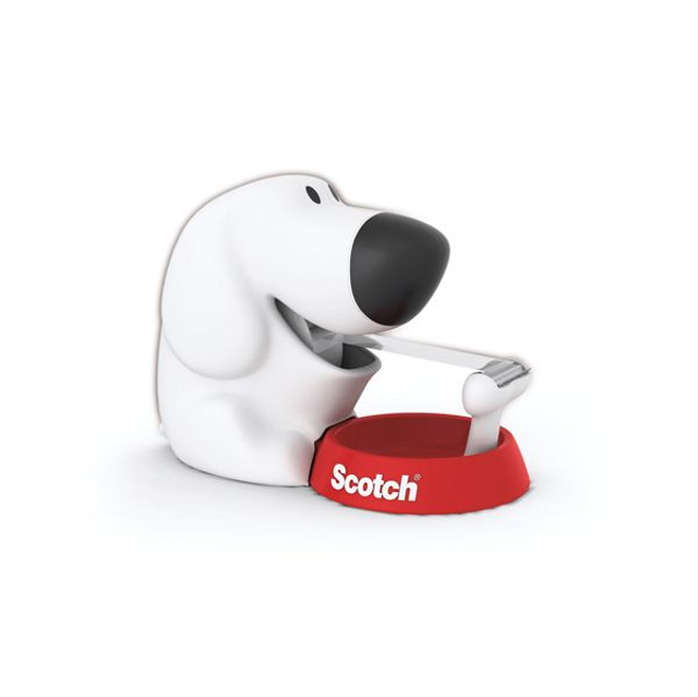 Dispenser Fido - per nastri 33 m - 1 rotolo Scotch Magic 810 incluso - bianco/nero