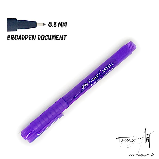 FABER CASTELL - STYLO FEUTRE BROADPEN DOCUMENT 0,8MM VIOLET - FB021436